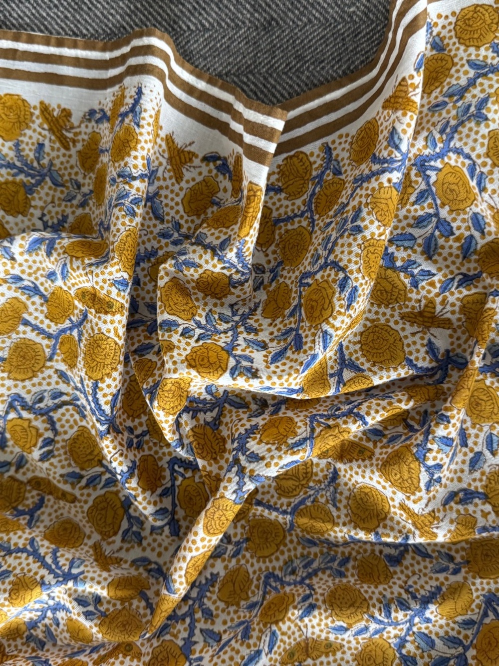 NWOT, BLOCK SHOP TEXTILES, ROSES BANDANA, FLORET COLLECTION - Picture 11 of 16